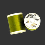 Waxed flymaster plus thread spool, olive green color