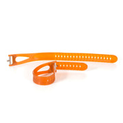 Fishpond lariat gear straps, orange molded plastic with loop and clip hardware