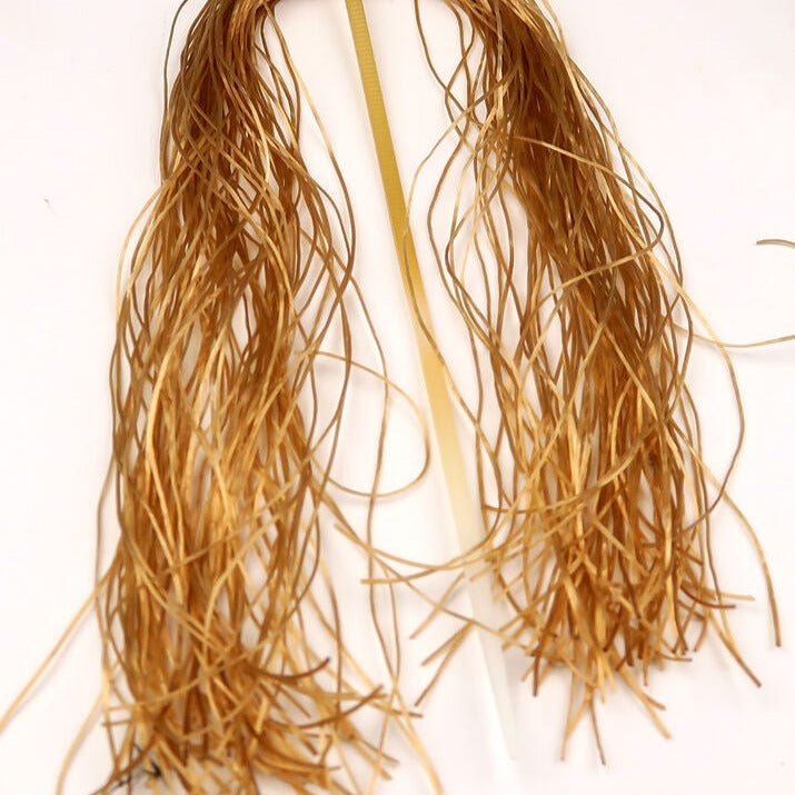 Life Flex tan tassel trim with long loose strands