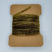 a card of variegated olive & brown chenille