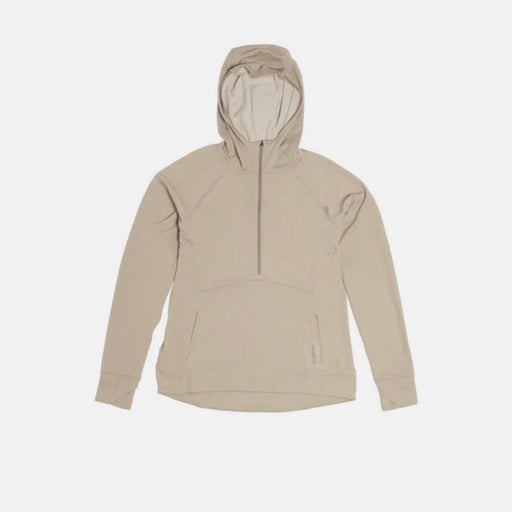 Beige heather hoody with white background