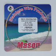 Multistrand steel wire spool, stainless, 90 lb, 40 kg, 0.11 in diameter