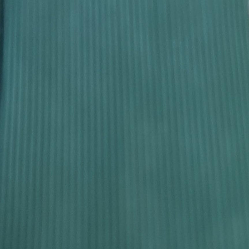 Round rubber strip, solid teal blue ribbed texture