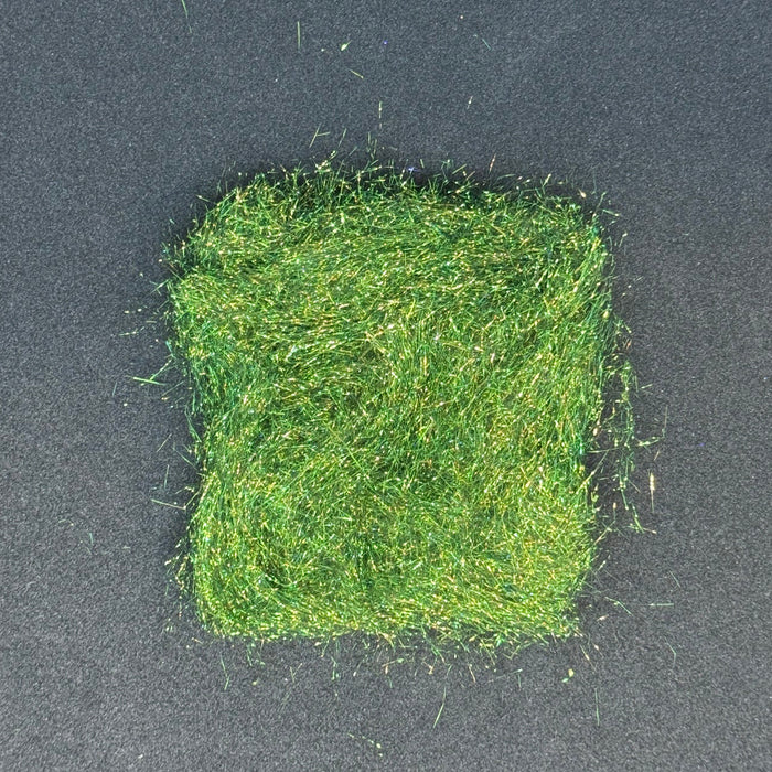 Olive rectangle of dubbing material