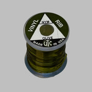 Spool of vinyl rib trim in olive with coiled strand