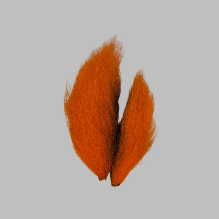 orange colored bucktail pieces