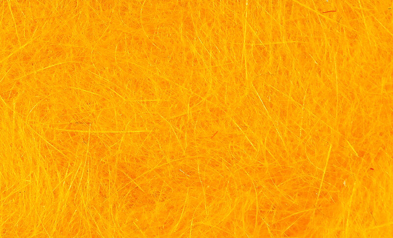 Close up of orange Hareline Dubbin
