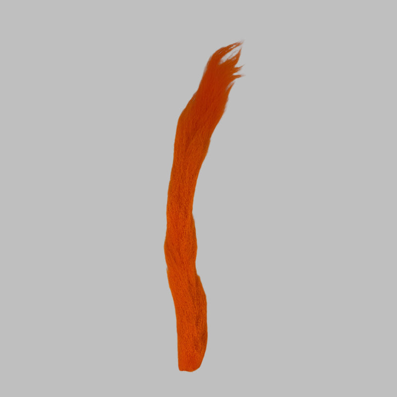 Orange calftail/kiptail tail with tufted pointed tip
