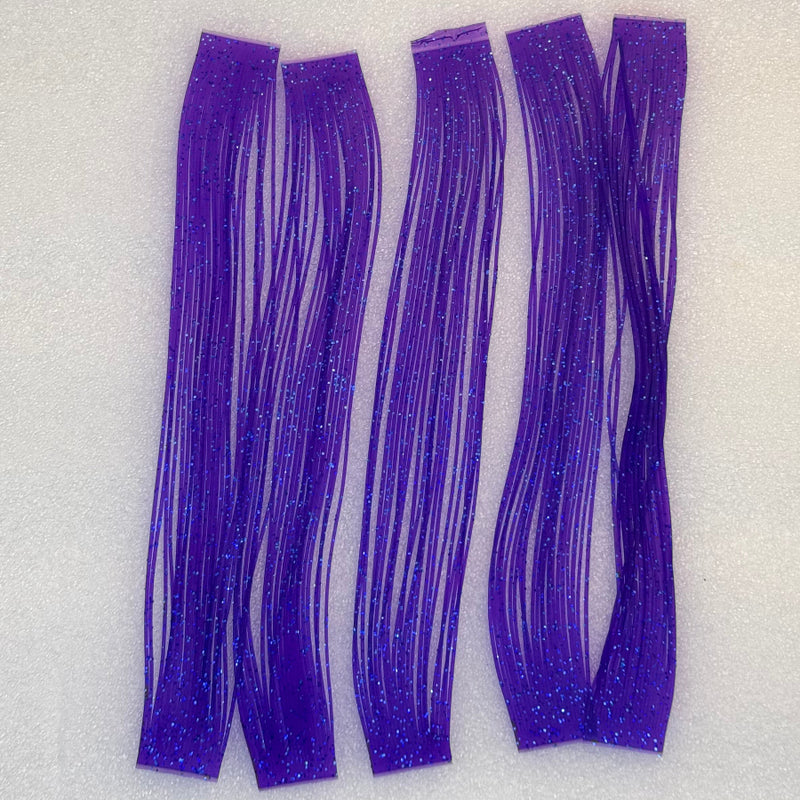 Purple sili legs set with deep violet glitter strands