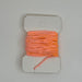 Peach very fine chenille horizontally wrapped around white card