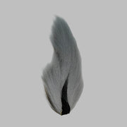 Medium bucktail tuft, gray with dark center