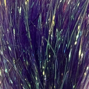 Purple metallic tinsel marabou fringe with iridescent sparkle