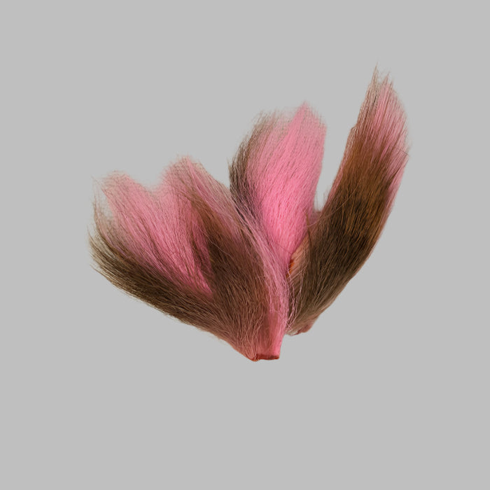 Pink colored bucktail pieces