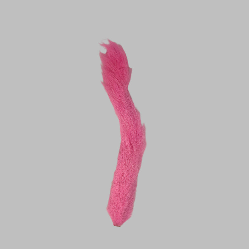 Pink calftail/kiptail tail with pointed, tufted end