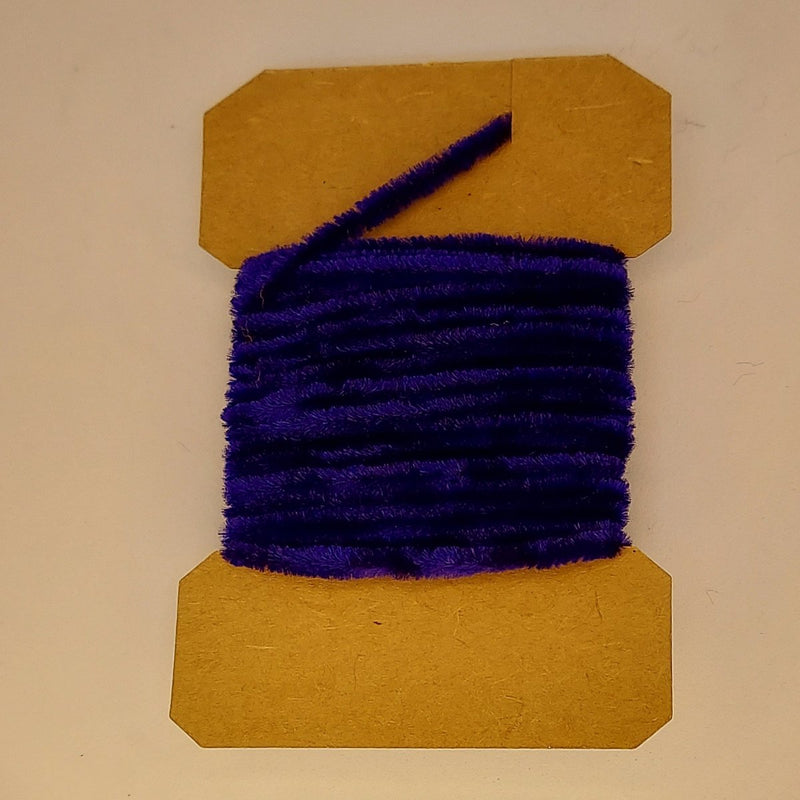 Rayon chenille yarn spool, deep blue