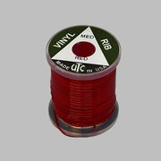 Red vinyl rib ribbon spool, medium size