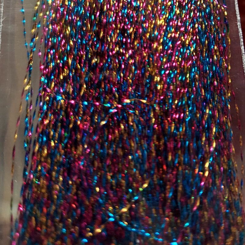 Krystal Flash tinsel, multicolor rainbow holographic strands