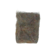 Gray and olive Sow-Scud dubbing fibers tuft