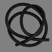 Foam tubing set with looped black tubing and straight end section