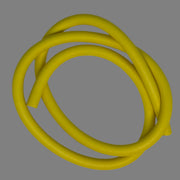 Foam tubing set with thick looped yellow tubing