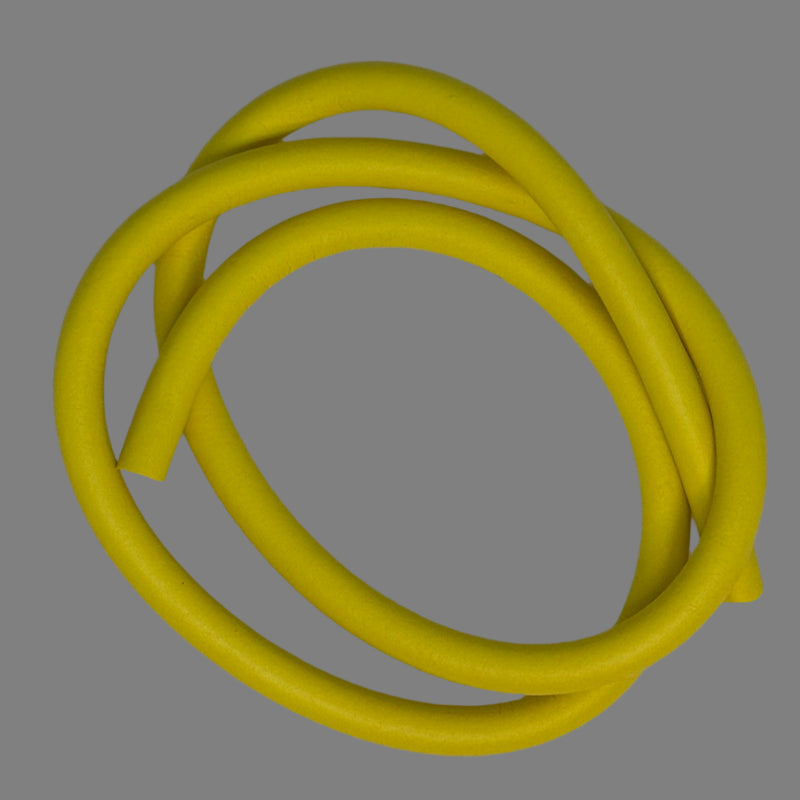 Foam tubing set with thick looped yellow tubing