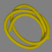 Small spiral of yellow large thickness  cylindrical float foam
