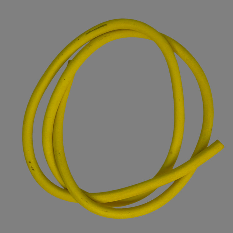 Foam tubing set with looped yellow cords