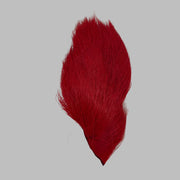 Deer belly hair piece in red
