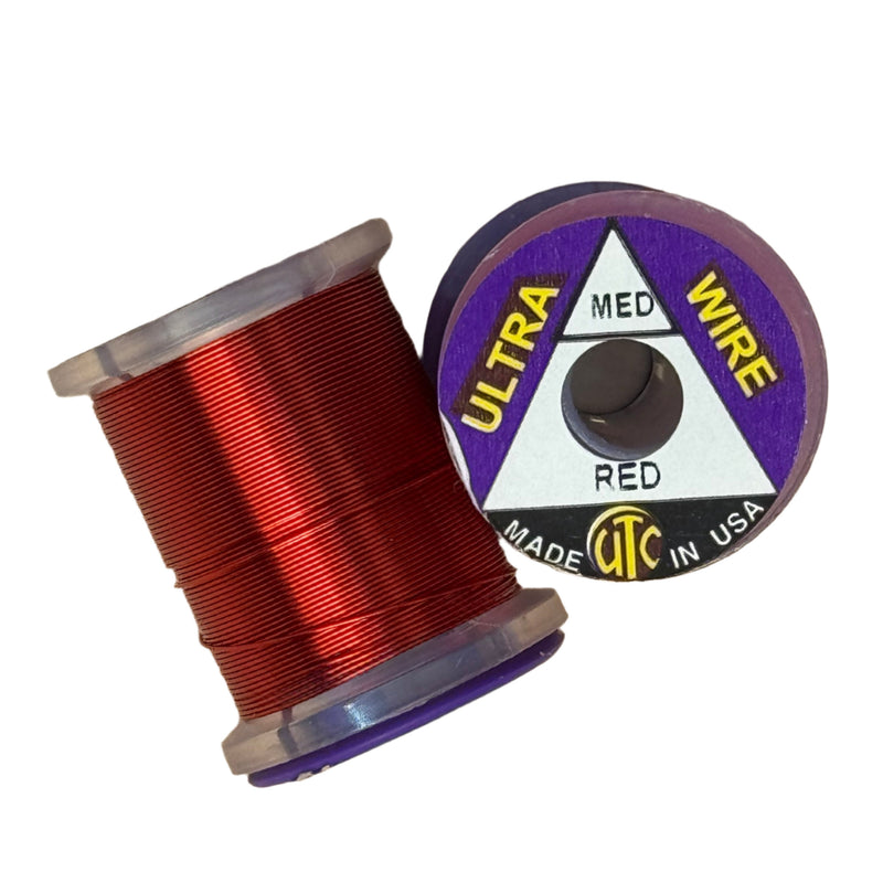 Ultra Wire spool with red wire and purple Ultra Wire reel label