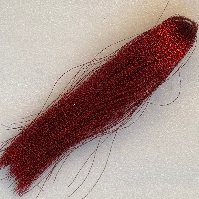 Wapsi Midge Flash fly tying flash strand, dark red with fine fibers