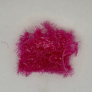 Rumpf ESTAZ tinsel trim swatch in bright hot pink, rectangular patch