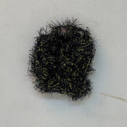 Glitter tinsel fabric patch, dark green with gold threads