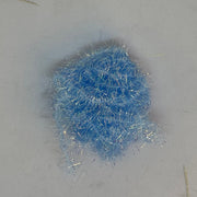 Glitter tinsel fabric patch, blue with gold shimmer threads