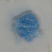 Close up of light blue estaz wound in a spiral ball