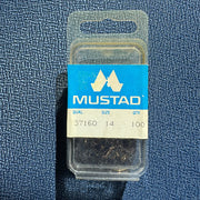 MUSTAD 37160 wide gap hooks, size 14, 100 pack in blister