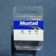 MUSTAD 37160 wide gap hooks, size 18, 50 pack in blister
