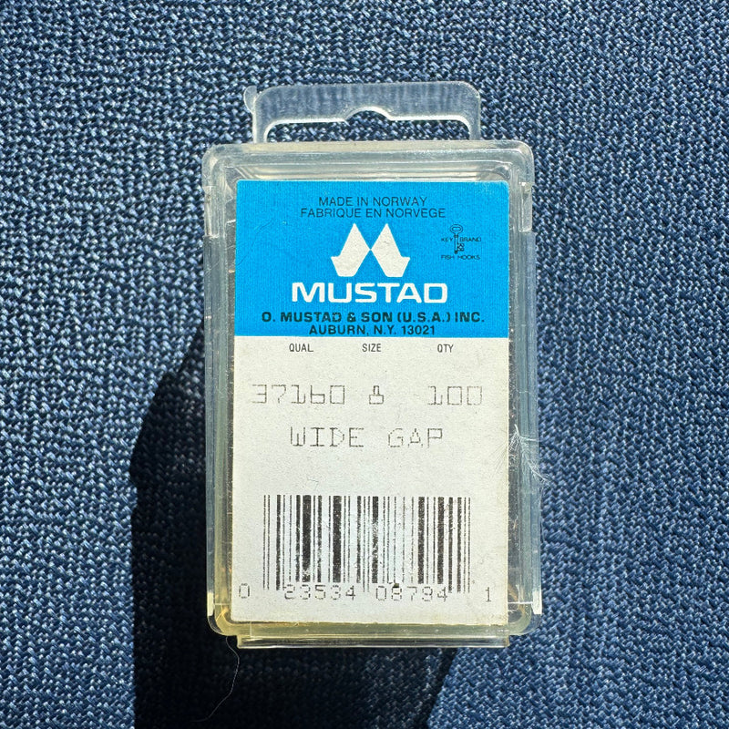 MUSTAD wide gap hooks, size 14, 100 pack, reference 37160