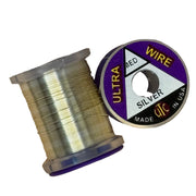 Ultra Wire spool with silver wire and purple Ultra Wire reel label