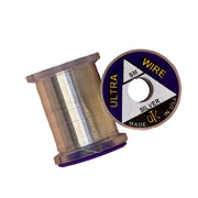 Silver wire spool with Ultra Wire reel label