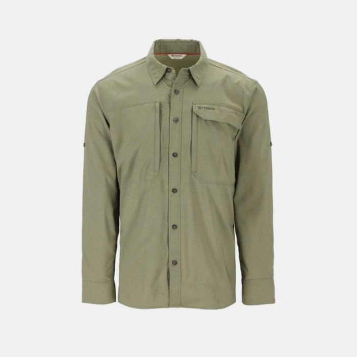 Willow Heather buttoned shirt with white background