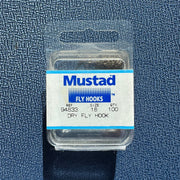 Pack of MUSTAD dry fly hooks, Ref 94833, size 18, qty 100