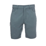 Men's Simms Skiff shorts in slate blue-gray with belt loops, zip fly, and side pockets