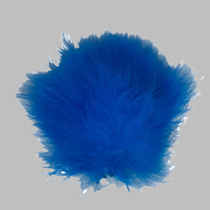 Close up of Strung Marabou BLUE MB082