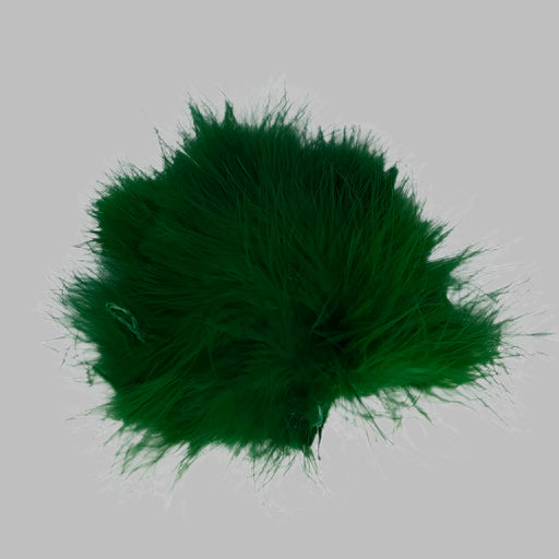 Close up of Strung Marabou KELLY GREEN MB062