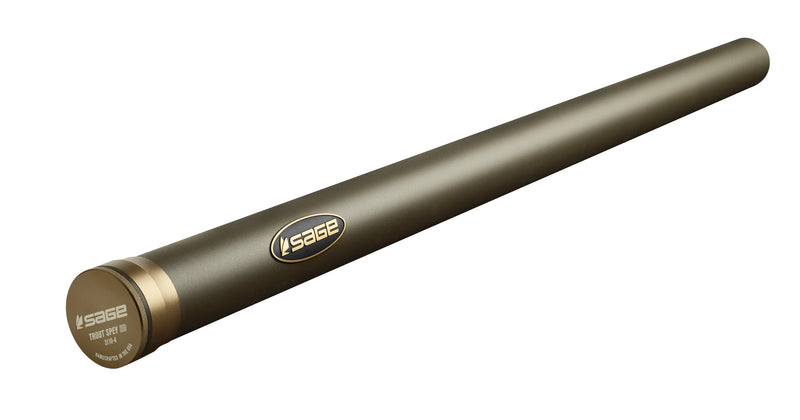 Rod storage tube, dark green with Sage logo patch