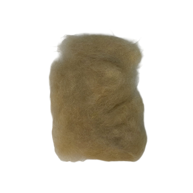 Tan Sow-Scud dubbing fibers tuft
