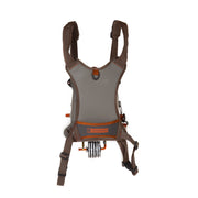 Thunderhead chest pack with gray front panel, orange clips, and fork holder