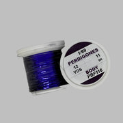 Pearl beading thread spool, deep blue metallic, label PBF116