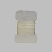 Leech mohair yarn tuft on card, white