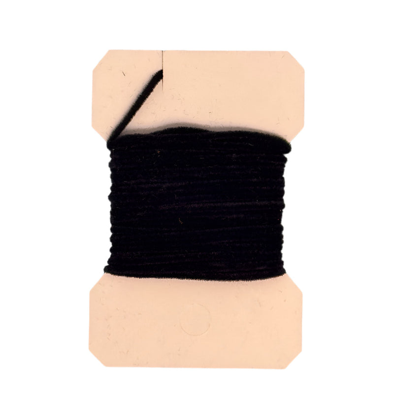 Micro chenille yarn spool in black